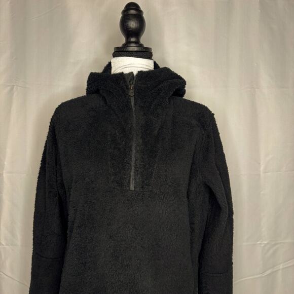 Womens Kuhl Size M Black Fleece 1/4 Zip Hooded Pullover Jacket Mountains Outdoor - Picture 2 of 10